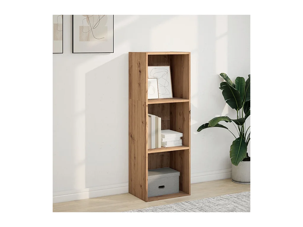 Bibliothèque chêne artisanal 40x30x114 cm bois d'ingénierie