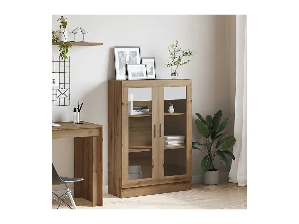 Bibliothèque chêne artisanal 82,5x30,5x115 cm bois d'ingénierie