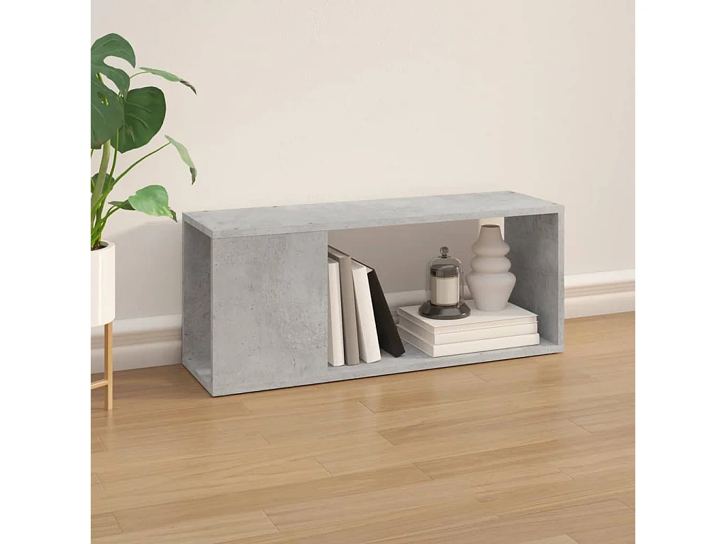 Bibliothèque Gris béton 80x24x32 cm Bois d'ingénierie