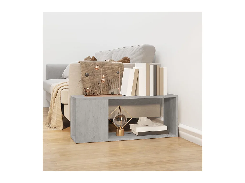 Mueble para TV madera contrachapada gris hormigón 80x24x32 cm