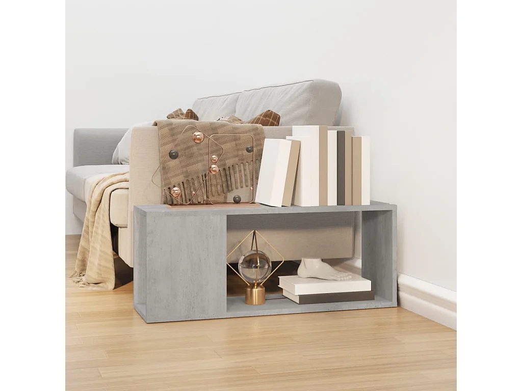 Bibliothèque Gris béton 80x24x32 cm Bois d'ingénierie