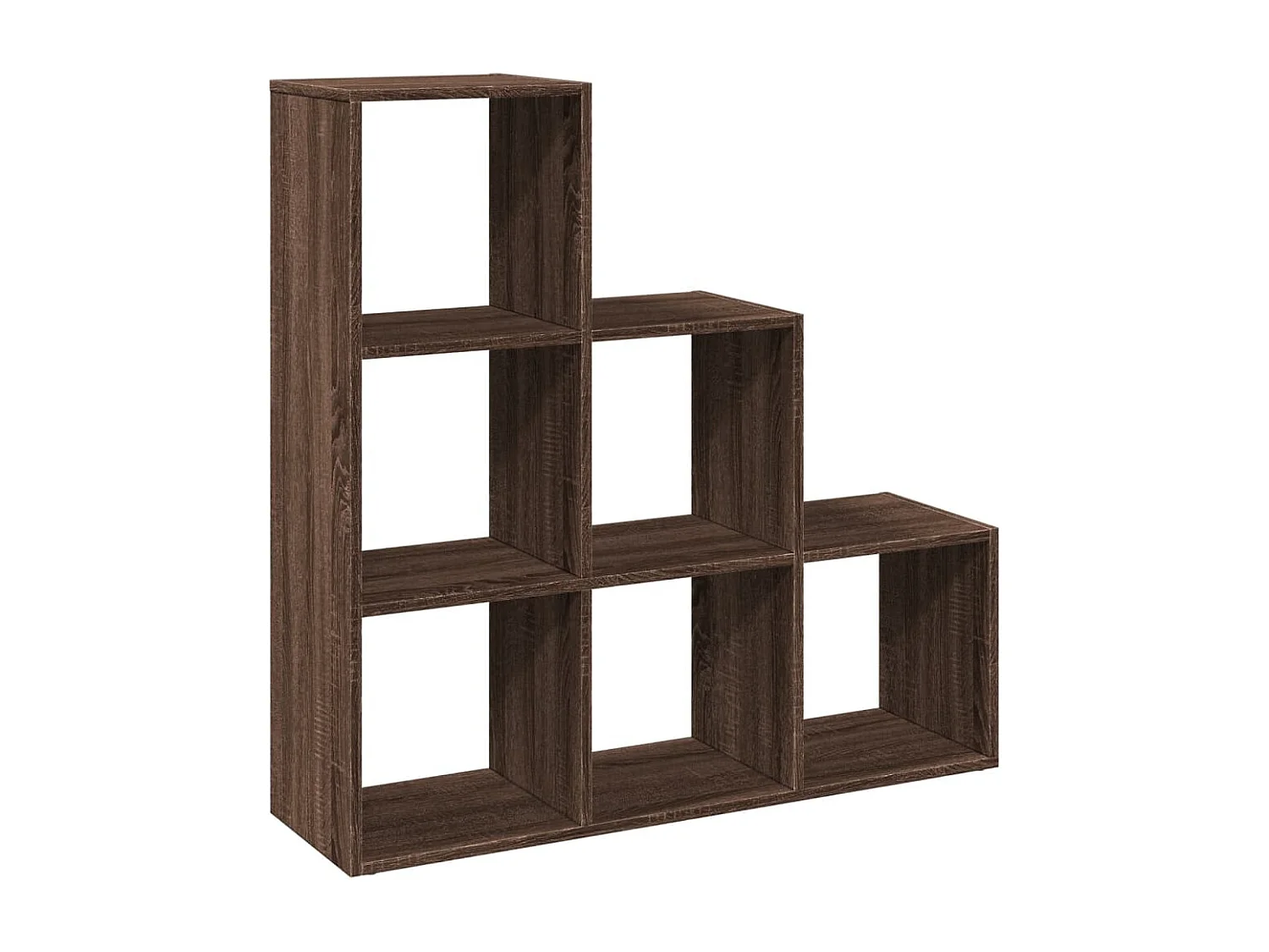 Bibliothèque séparatrice de pièce 3 niveaux chêne marron 99x29x99 cm