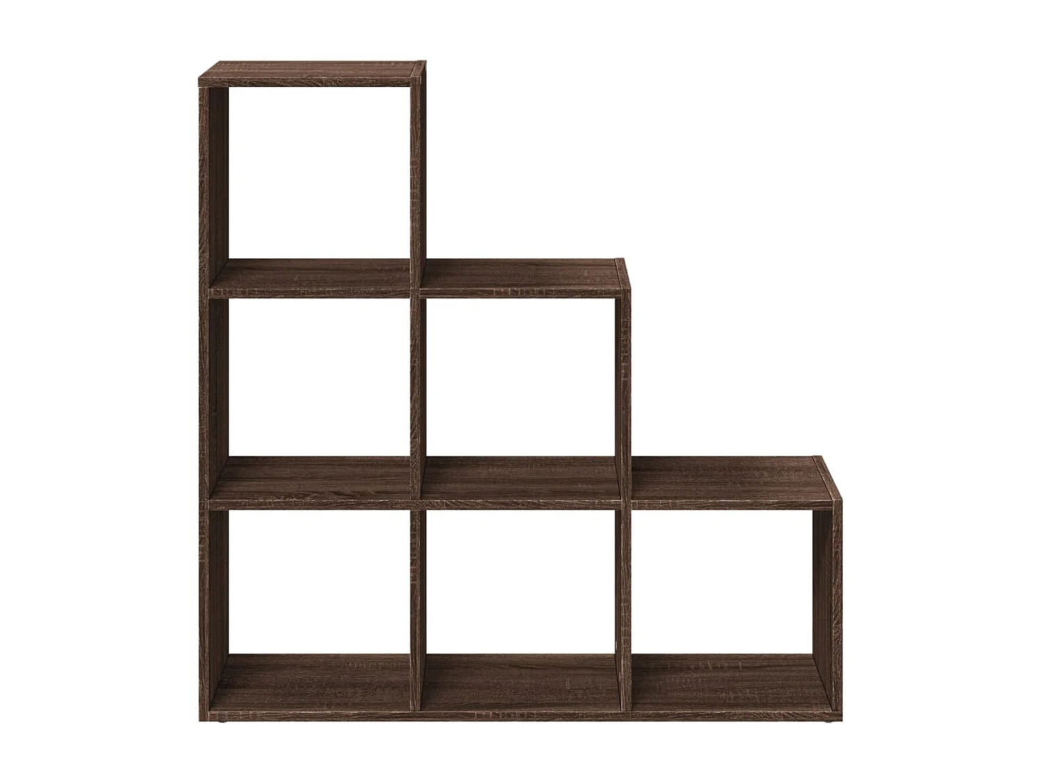 Bibliothèque séparatrice de pièce 3 niveaux chêne marron 99x29x99 cm