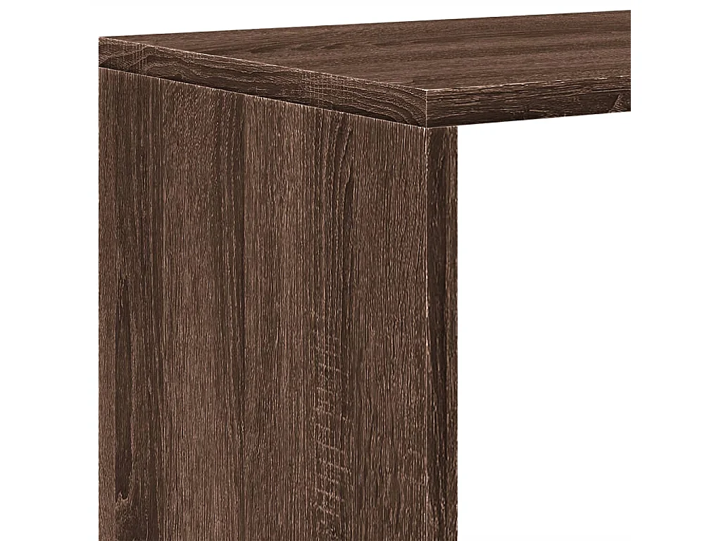 Bibliothèque séparatrice de pièce 3 niveaux chêne marron 99x29x99 cm