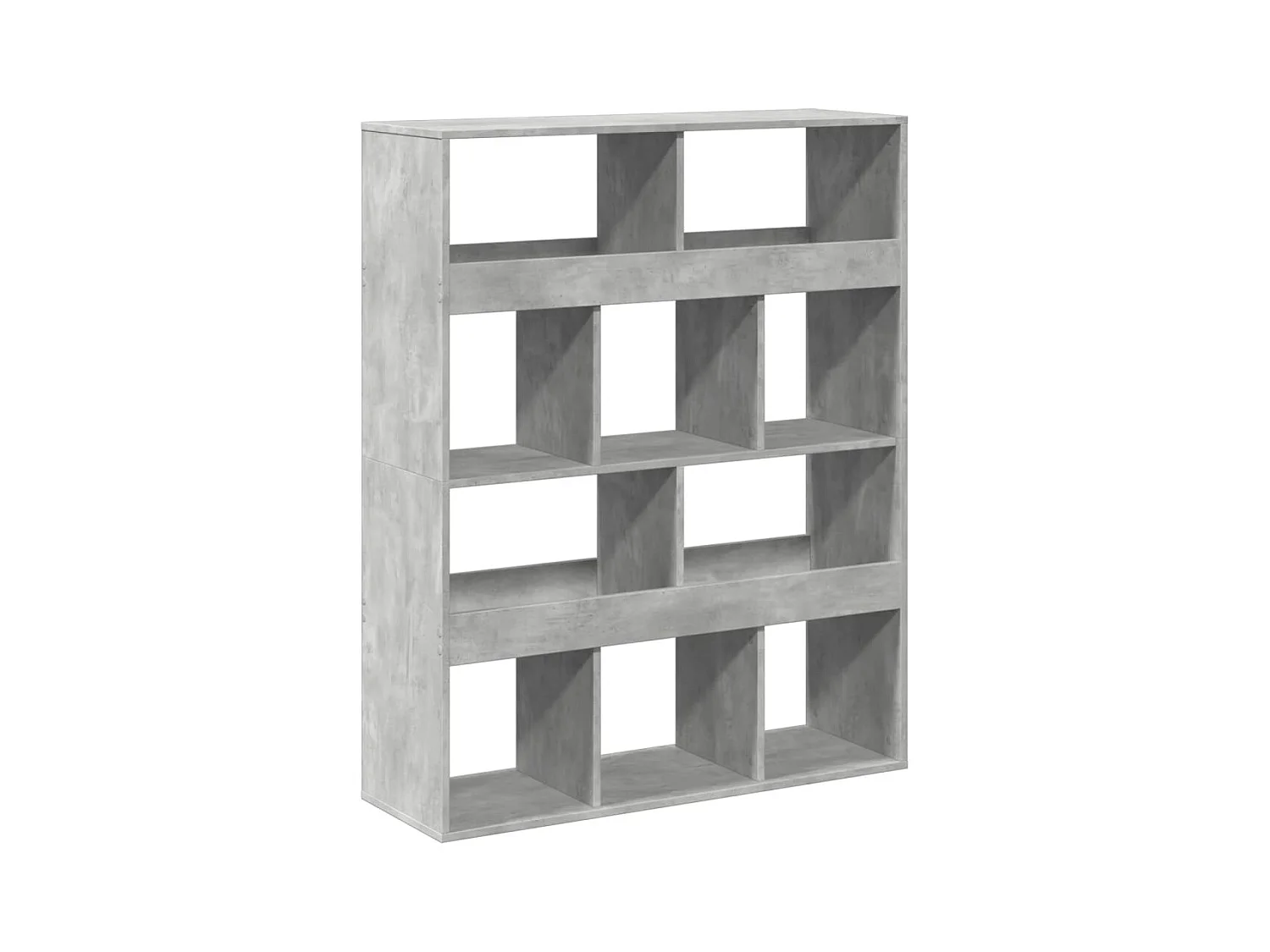 Bibliothèque gris béton 100x33x125,5 cm bois d'ingénierie