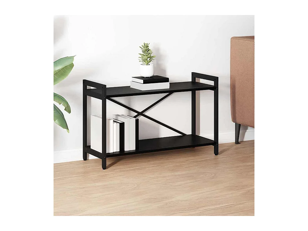 Estantería Roble negro 80 x 30 x 48.5 cm Madera contrachapada