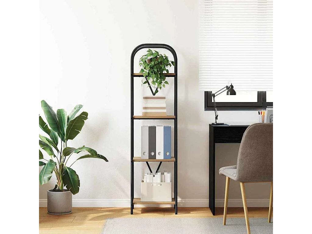 Bibliothèque chêne artisanal 40 x 30 x 146 cm Bois d'ingénierie