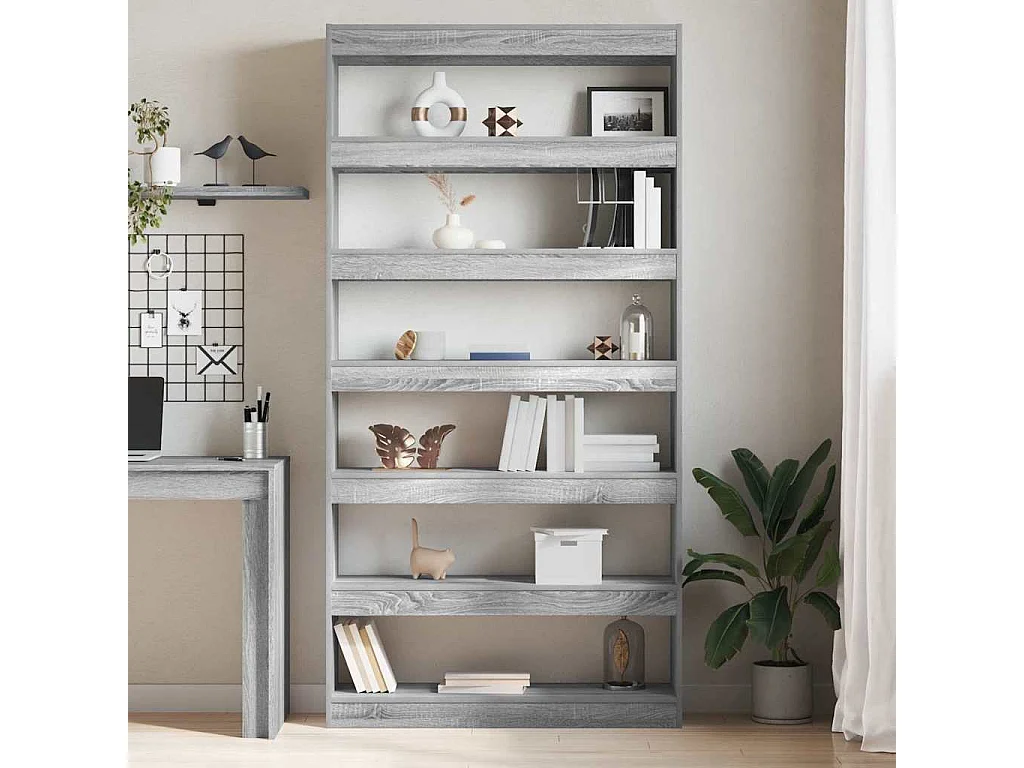 Bibliothèque Sonoma gris 100 x 30 x 198 cm Bois d'ingénierie