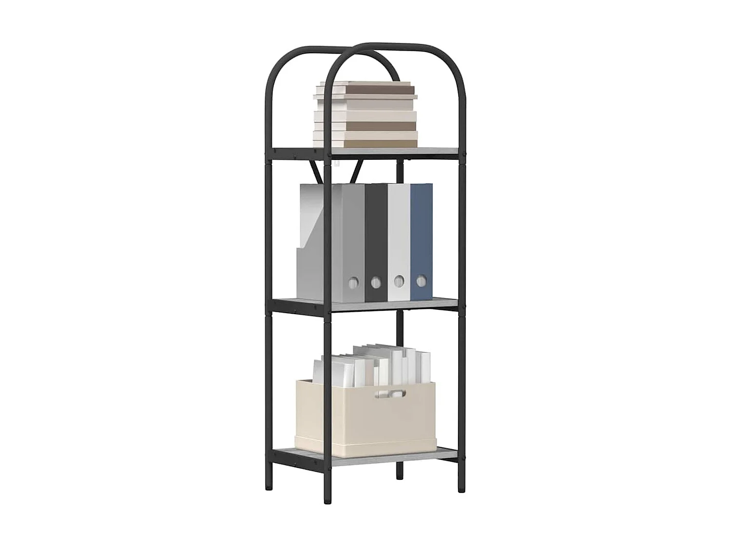 Bibliothèque Sonoma gris 40 x 30 x 109 cm Bois d'ingénierie