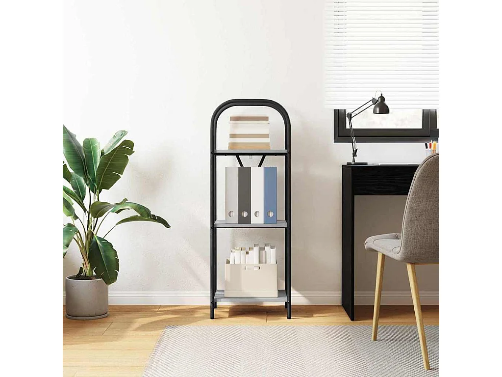 Bibliothèque Sonoma gris 40 x 30 x 109 cm Bois d'ingénierie