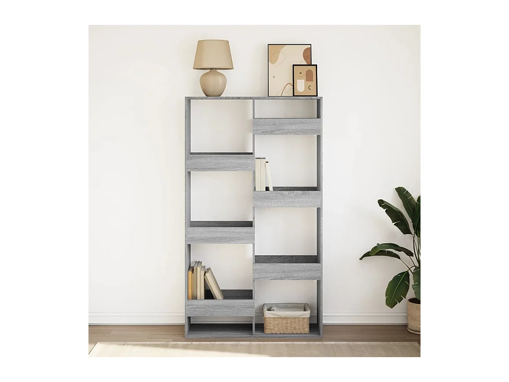 Bibliothèque sonoma gris 100x33x175 cm bois d'ingénierie