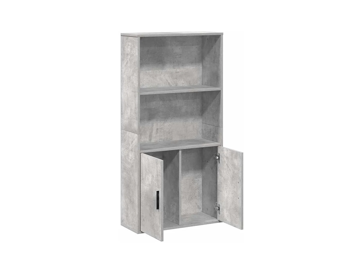 Bibliothèque gris béton 60x24x120 cm bois d'ingénierie