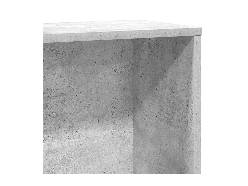 Bibliothèque gris béton 60x24x120 cm bois d'ingénierie