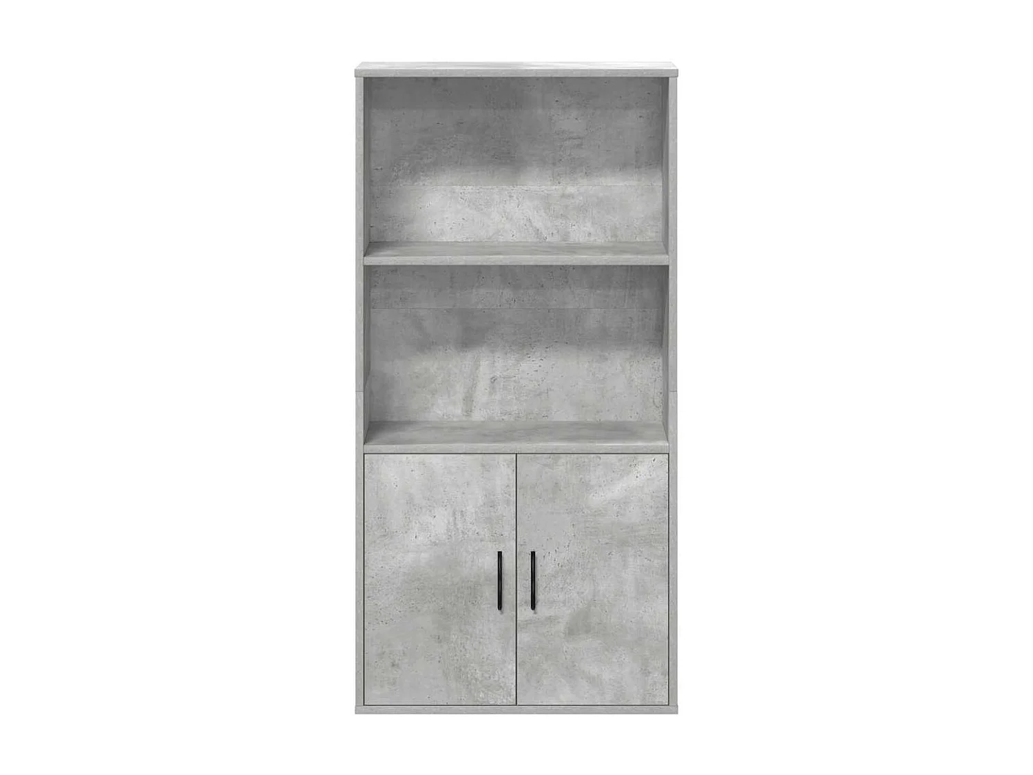 Bibliothèque gris béton 60x24x120 cm bois d'ingénierie