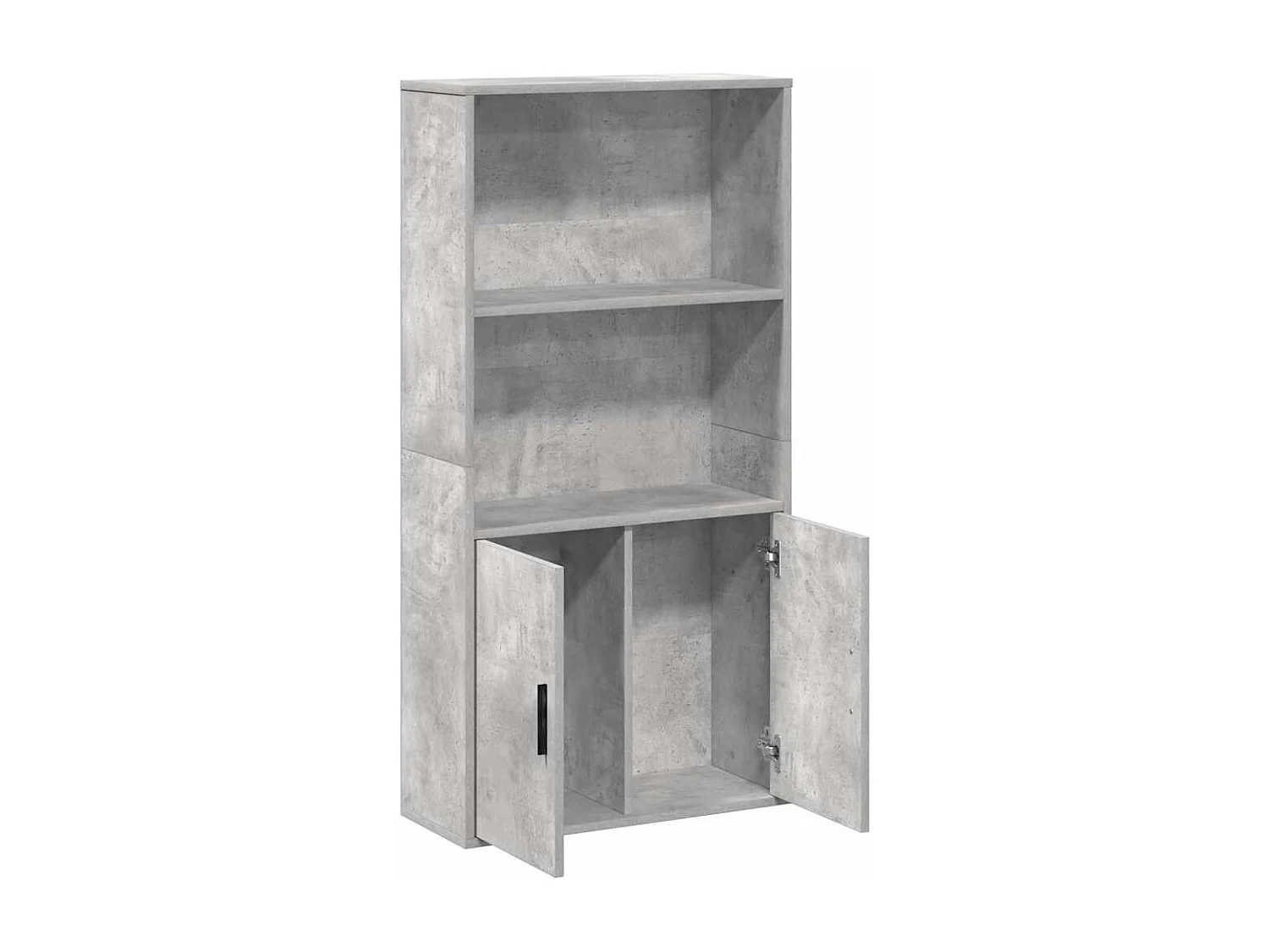 Bibliothèque gris béton 60x24x120 cm bois d'ingénierie