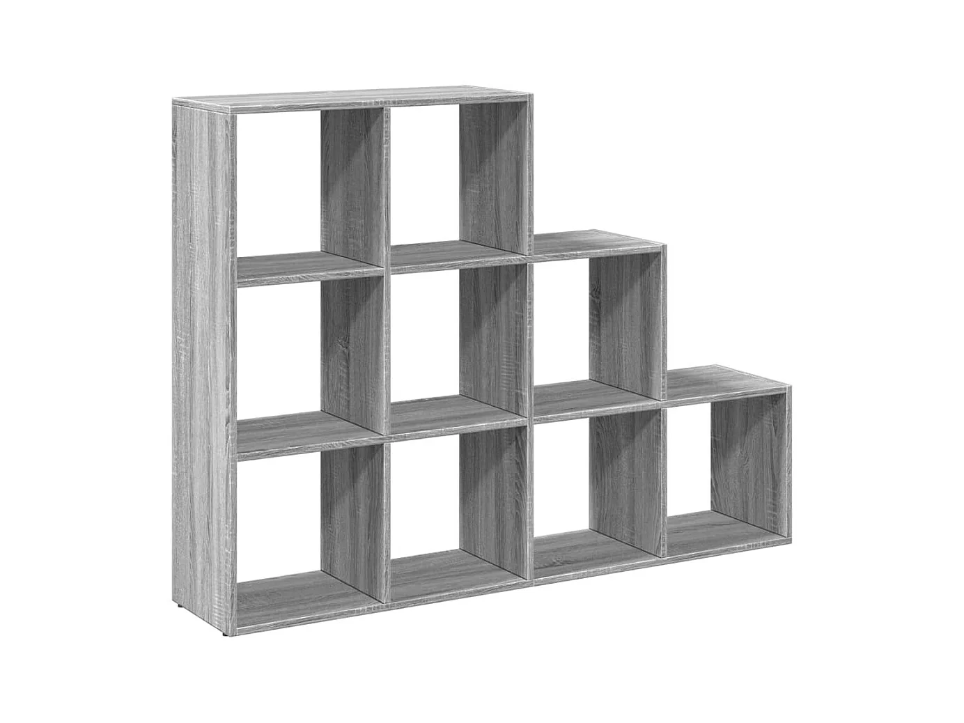 Librería divisora 3 niveles madera gris Sonoma 137,5x29x103,5cm