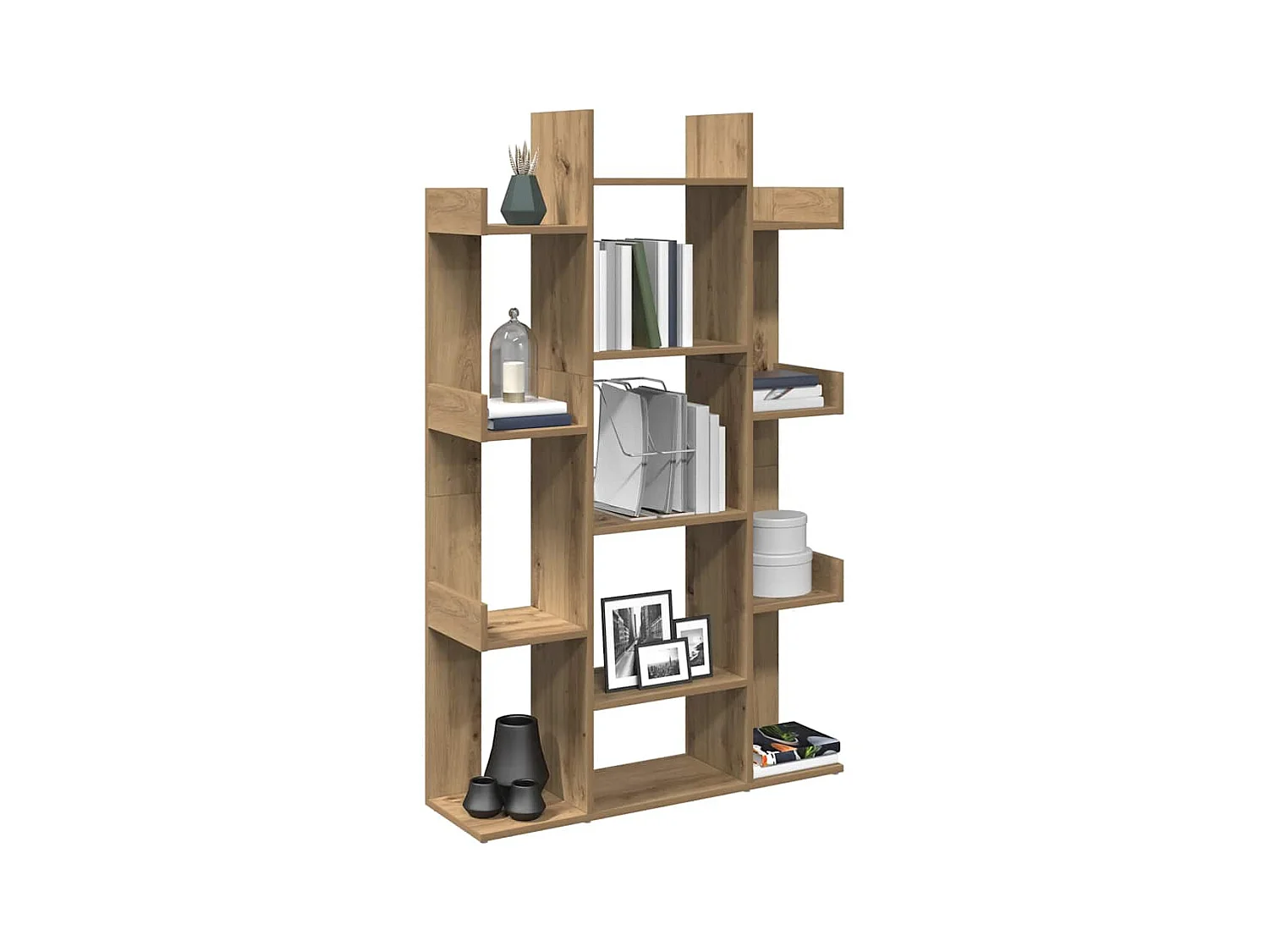 Estantería de madera de ingeniería roble artisan 86x25,5x140 cm