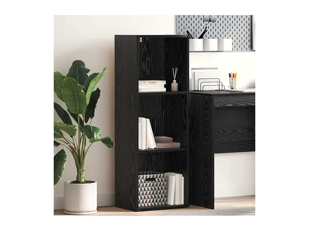 Bibliothèque Chêne noir 40 x 30 x 114 cm Bois d'ingénierie