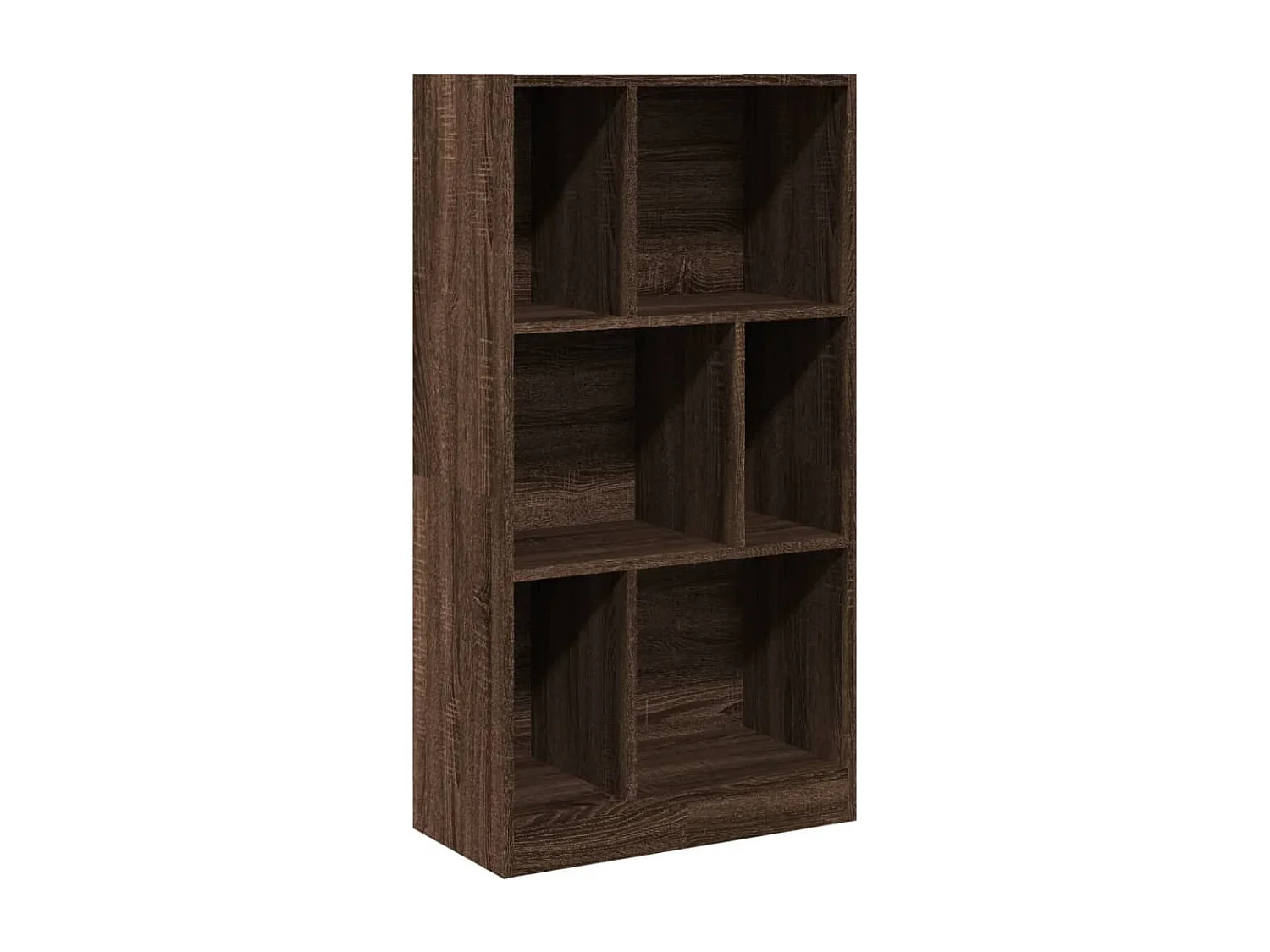 Bibliothèque chêne marron 57x28,5x107,5 cm bois d'ingénierie