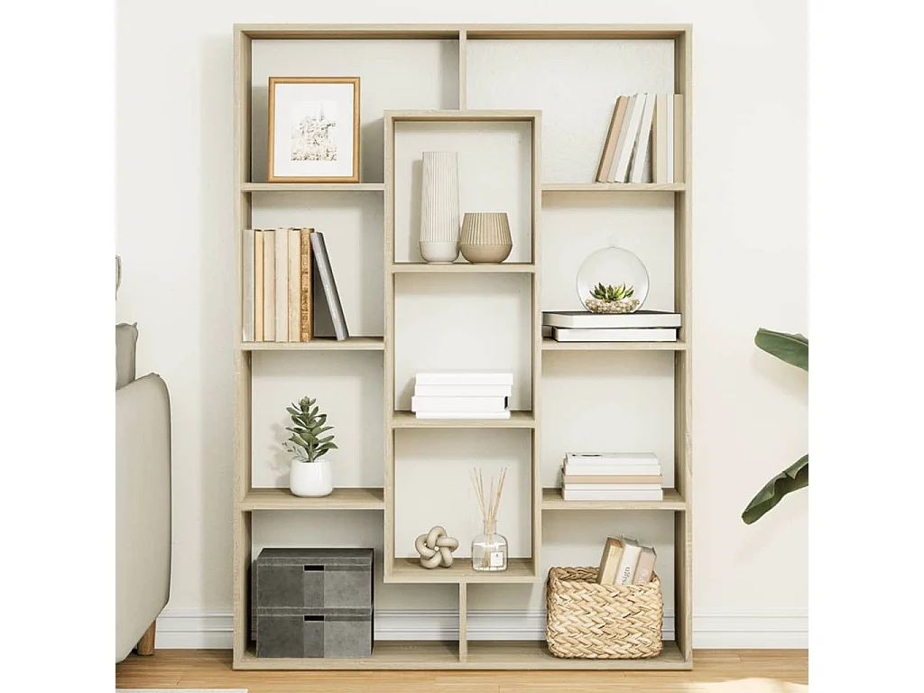 Bibliothèque chêne sonoma 102x29x143 cm bois d'ingénierie
