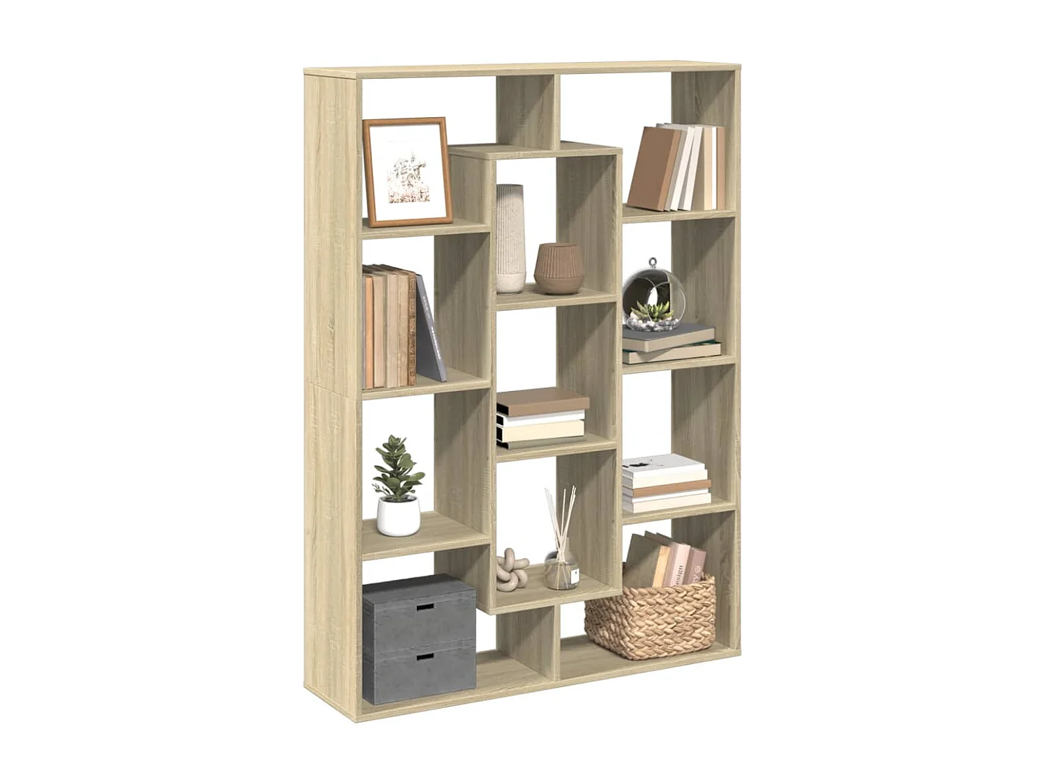 Bibliothèque chêne sonoma 102x29x143 cm bois d'ingénierie