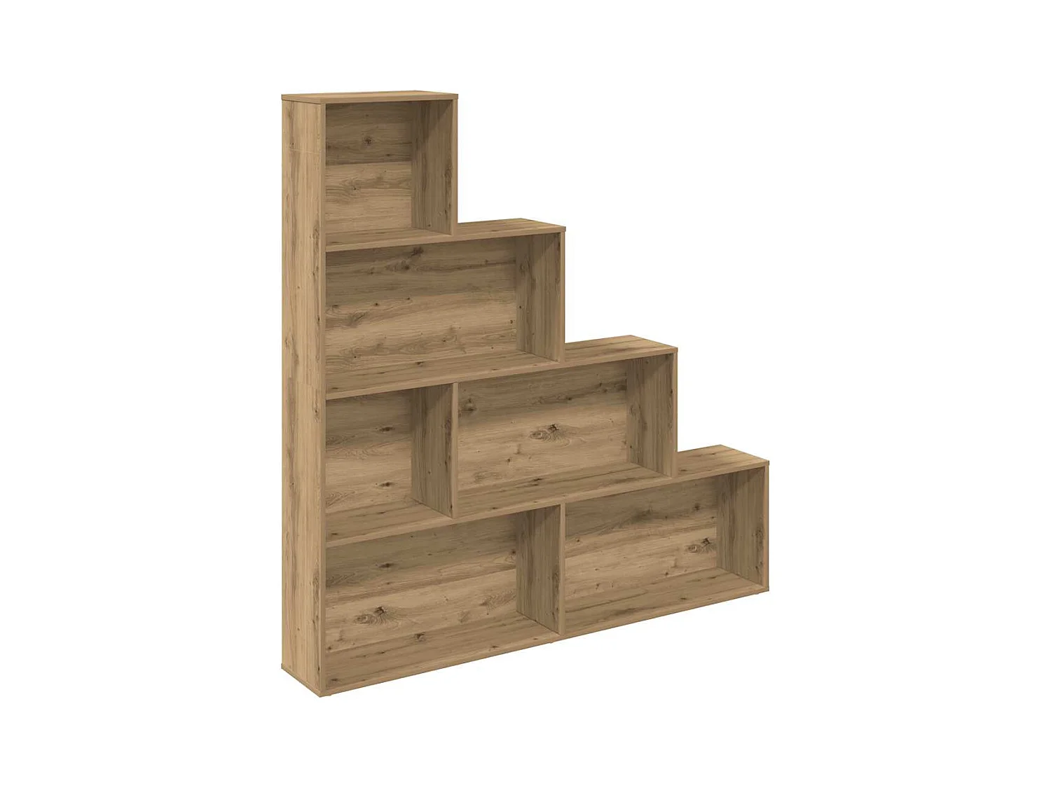 Bibliothèque chêne artisanal 157x24x160 cm bois d'ingénierie