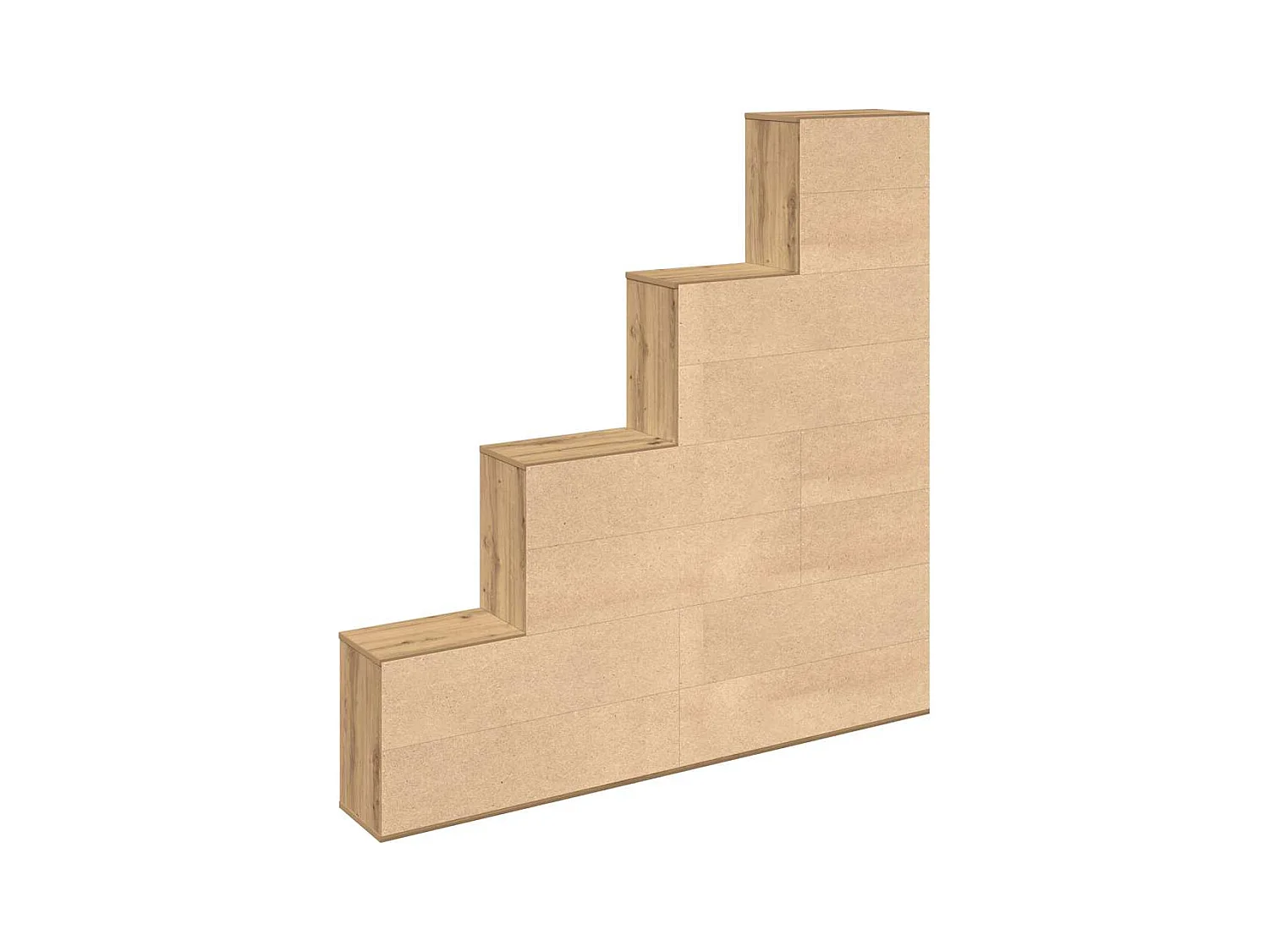 Bibliothèque chêne artisanal 157x24x160 cm bois d'ingénierie