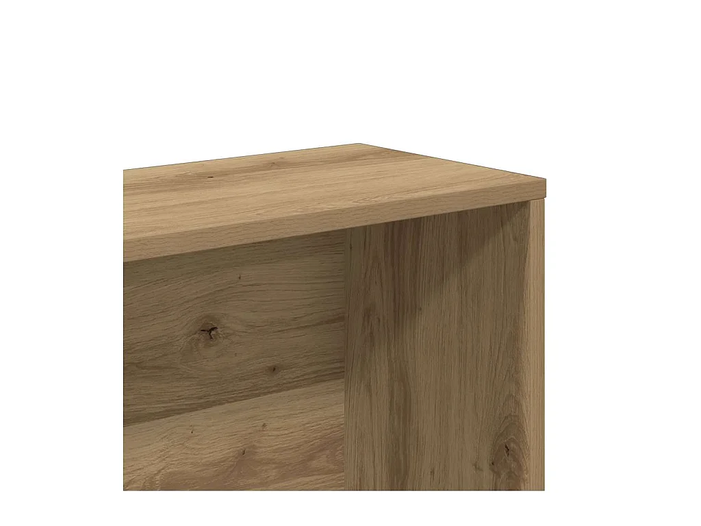 Bibliothèque chêne artisanal 157x24x160 cm bois d'ingénierie