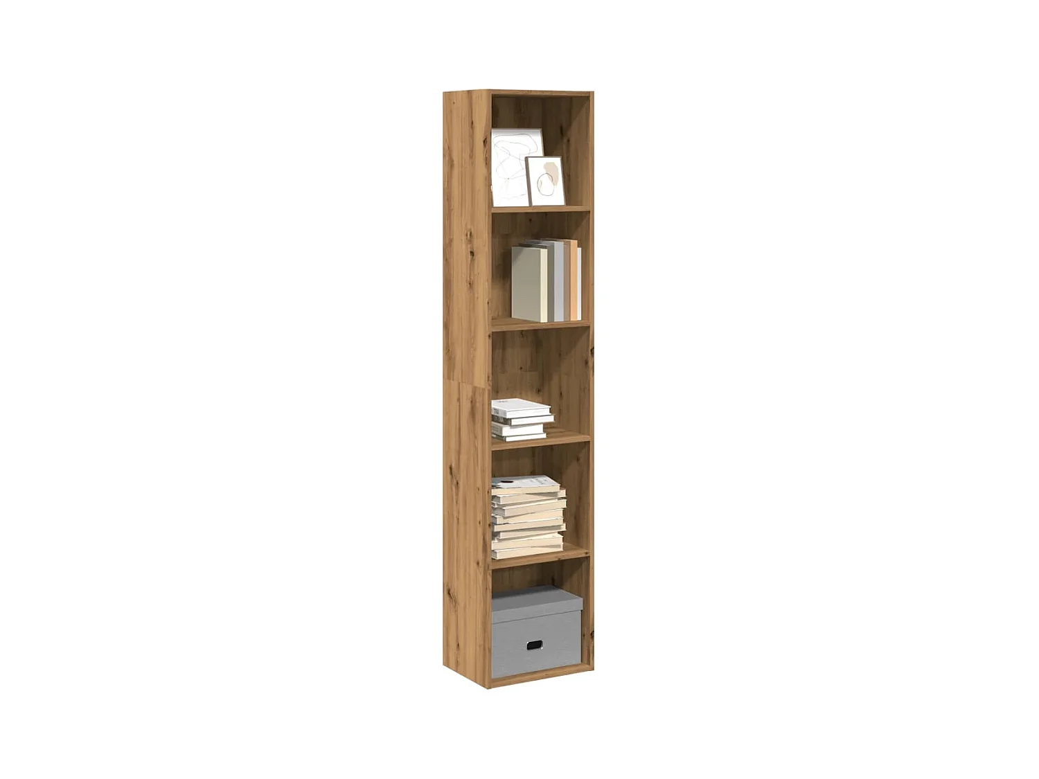 Estantería de madera de ingeniería roble artisian 40x30x189 cm