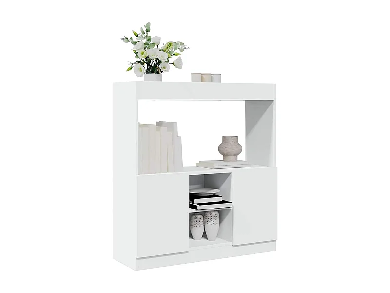 Bibliothèque blanc 92x33x100 cm bois d'ingénierie