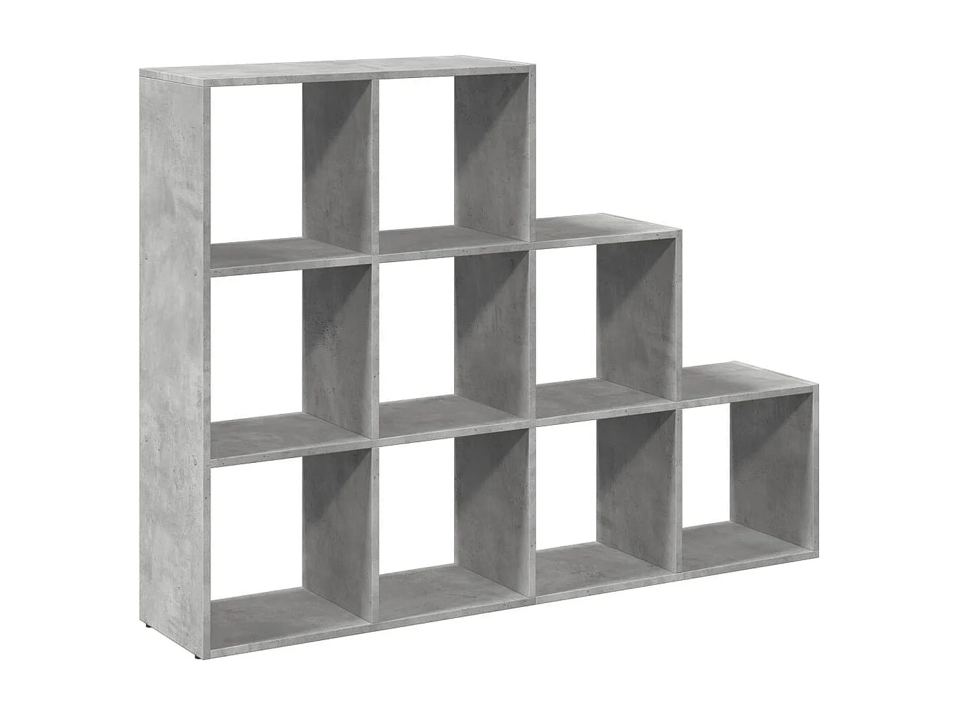 Librería divisora 3 niveles madera gris 137,5x29x103,5 cm