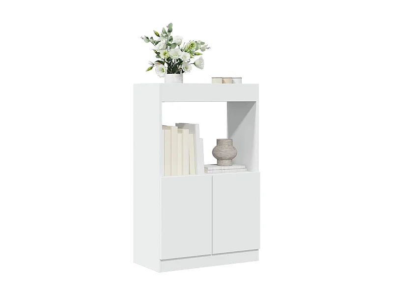 Bibliothèque blanc 63x33x100 cm bois d'ingénierie