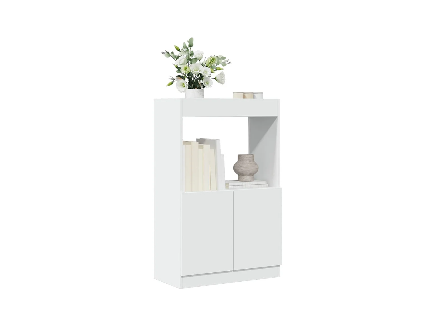 Bibliothèque blanc 63x33x100 cm bois d'ingénierie