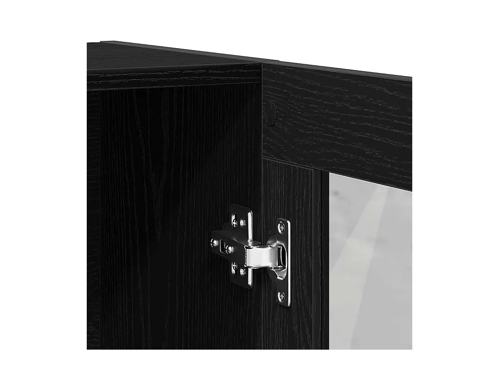 Bibliothèque chêne noir 82,5x30,5x115 cm bois d'ingénierie