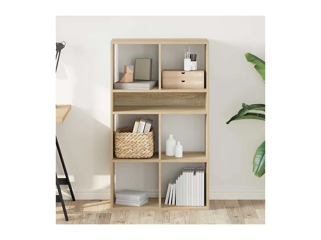 Bibliothèque chêne sonoma 66x31x112 cm bois d'ingénierie