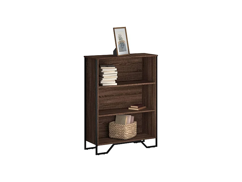 Bibliothèque chêne marron 80x31x106 cm bois d'ingénierie