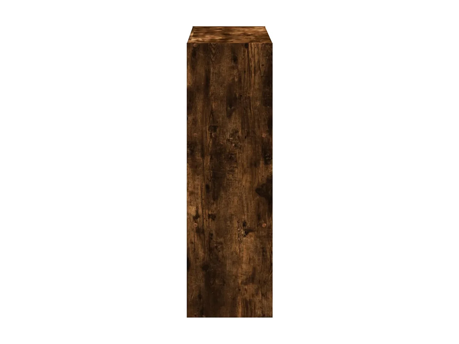 Bibliothèque chêne fumé 102x32x102 cm bois d'ingénierie