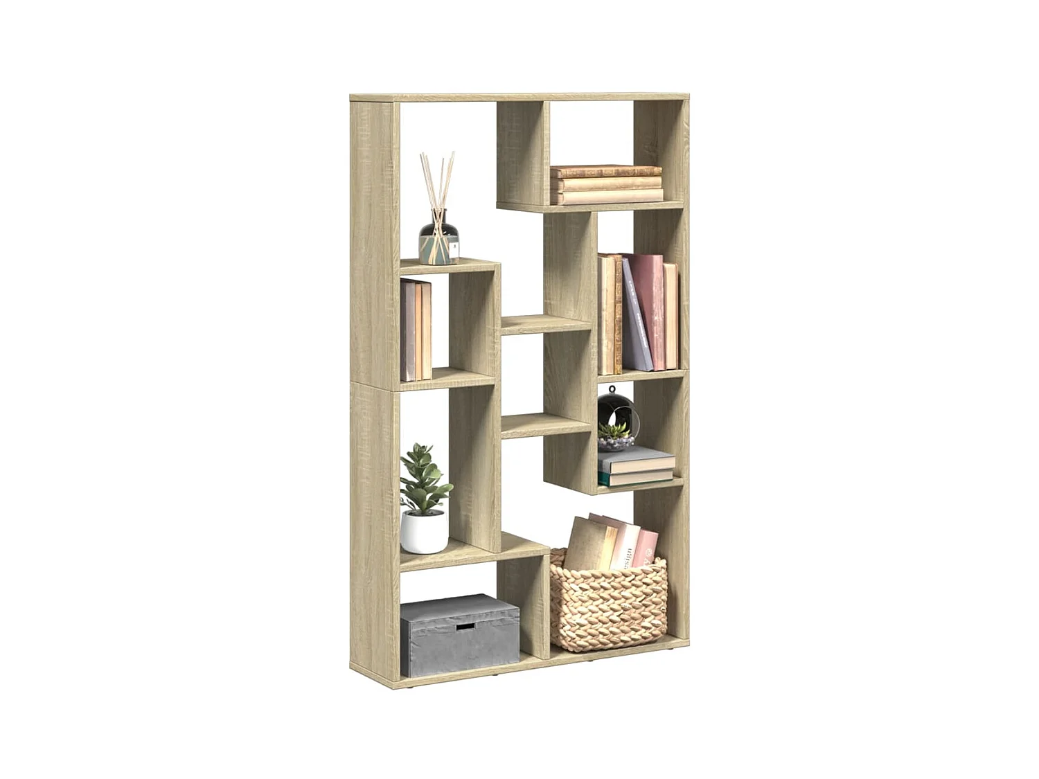 Bibliothèque chêne sonoma 72x20x120 cm bois d'ingénierie