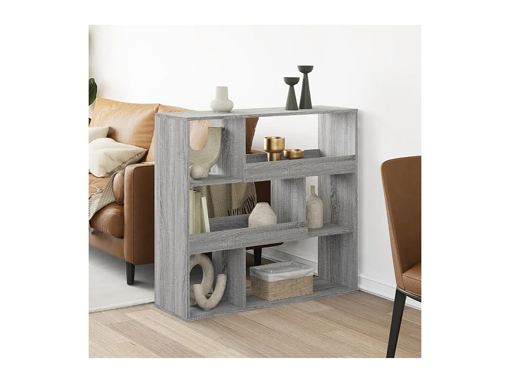 Bibliothèque / Cloison de séparation sonoma gris bois d'ingénierie