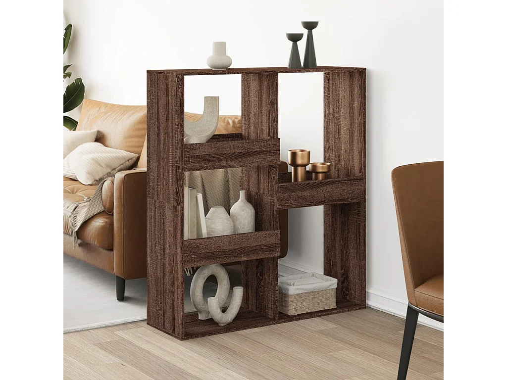 Separador de ambientes madera marrón roble 100x33x115 cm