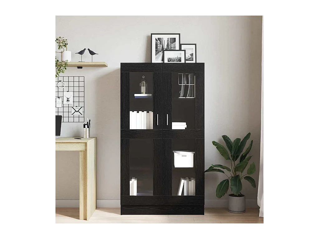 Bibliothèque Chêne noir 82.5 x 30.5 x 150 cm Bois d'ingénierie