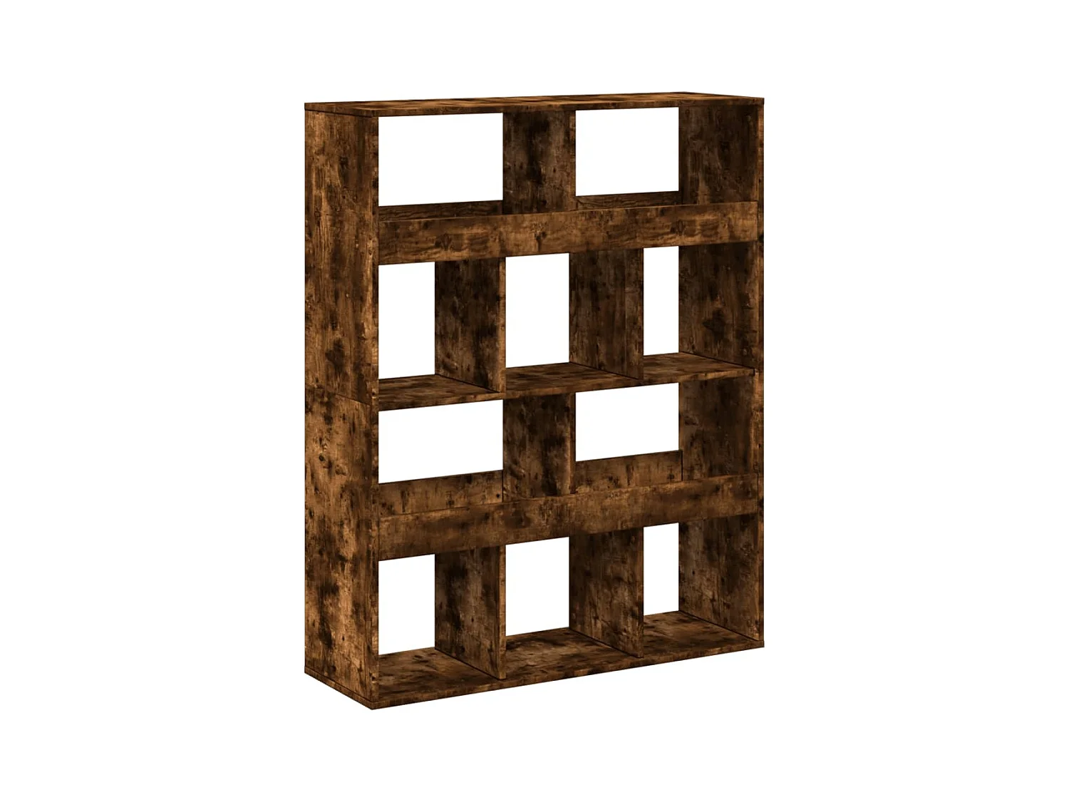 Bibliothèque / Cloison de séparation chêne fumé bois d'ingénierie