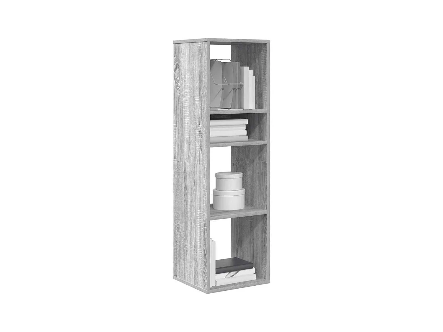 Estantería madera de ingeniería color gris sonoma 34x31x112 cm