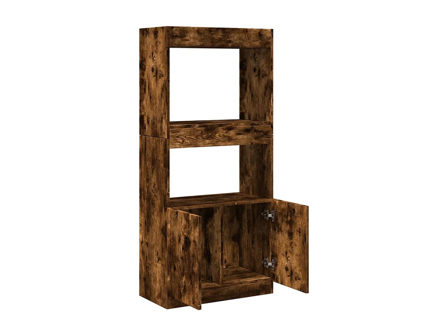 Aparador de madera de ingeniería roble ahumado 63x33x140 cm