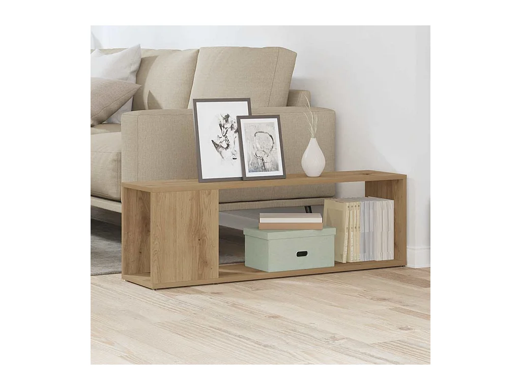 Mueble para TV madera de ingeniería roble artisan 100x24x32 cm