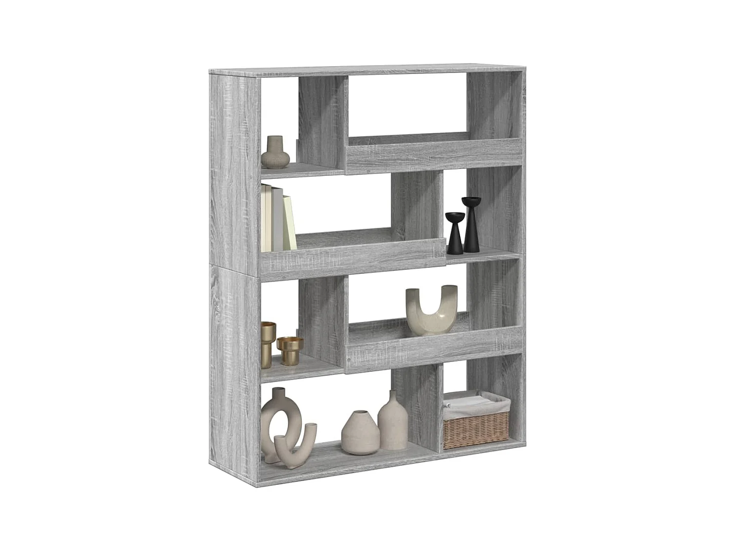 Bibliothèque sonoma gris 100x33x125,5 cm bois d'ingénierie