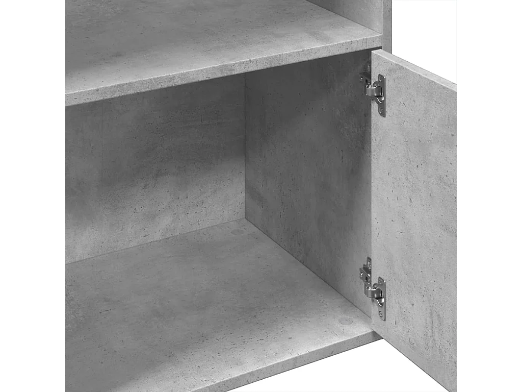 Bibliothèque gris béton 100x36x189 cm bois d'ingénierie