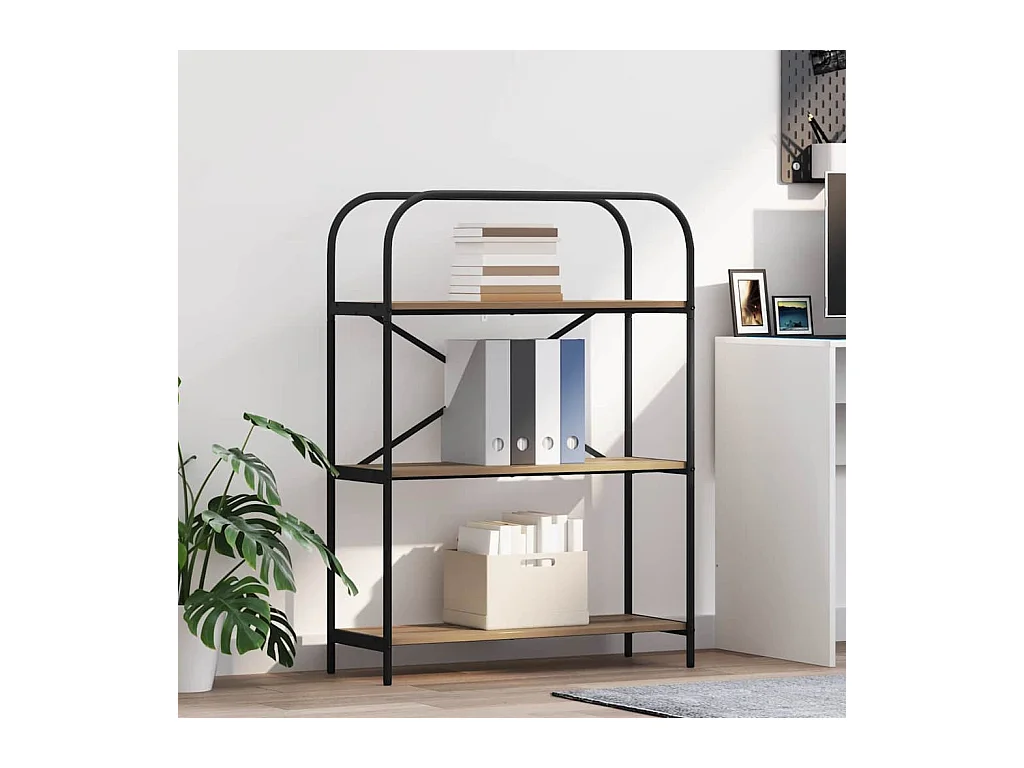 Bibliothèque chêne artisanal 80 x 30 x 109 cm Bois d'ingénierie