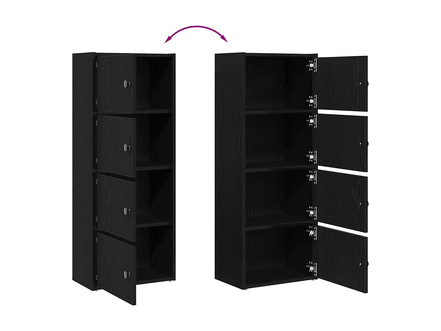 Bibliothèque chêne noir 40x24x102 cm bois d'ingénierie