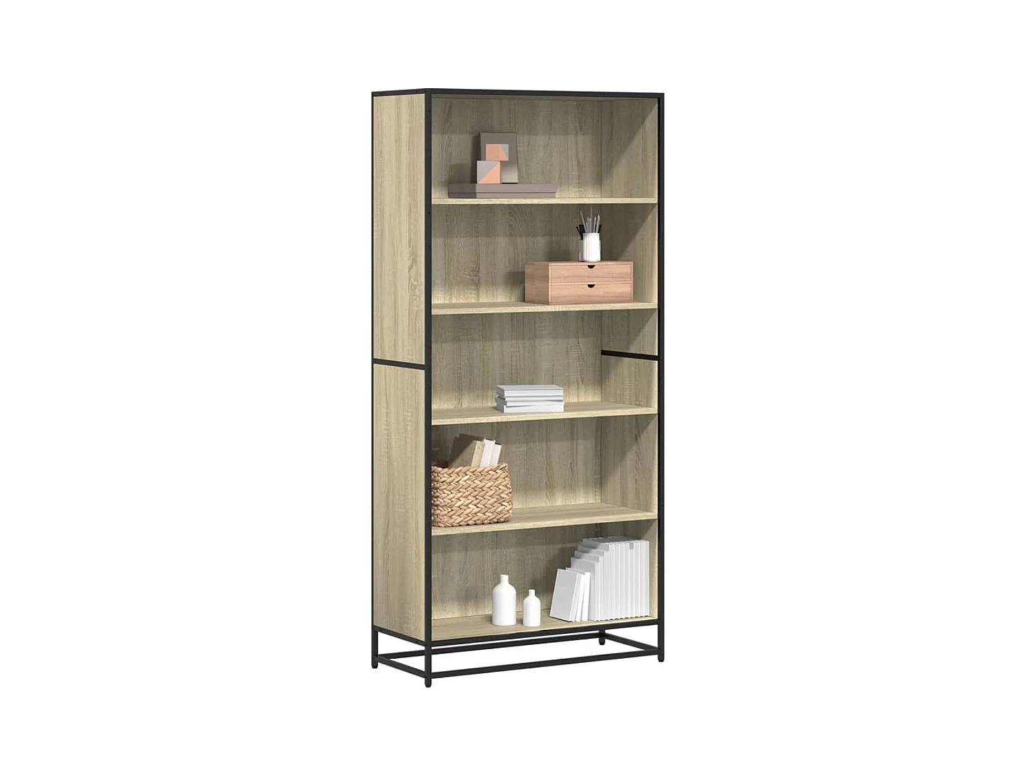 Estantería madera de ingeniería roble Sonoma 80,5x35x170,5 cm